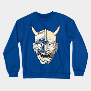 Wave Hannya mask Crewneck Sweatshirt